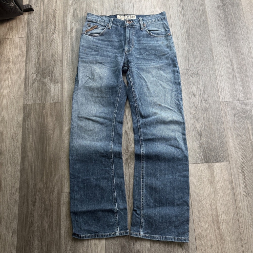 Ariat M4 Legacy Mens 30x32 Relaxed Boot Cut Jeans Medium Wash Western Denim